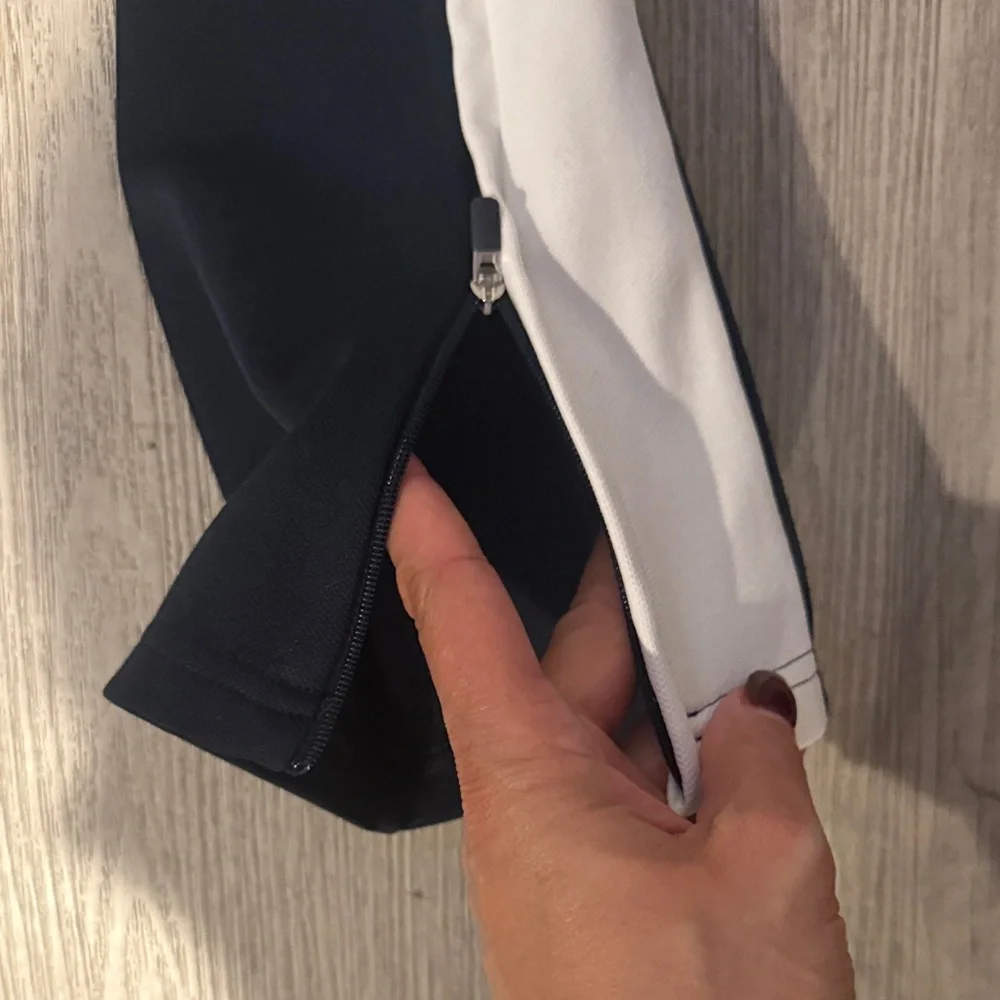 Tory Sport Navy BlueTrack Pants with White Stripes